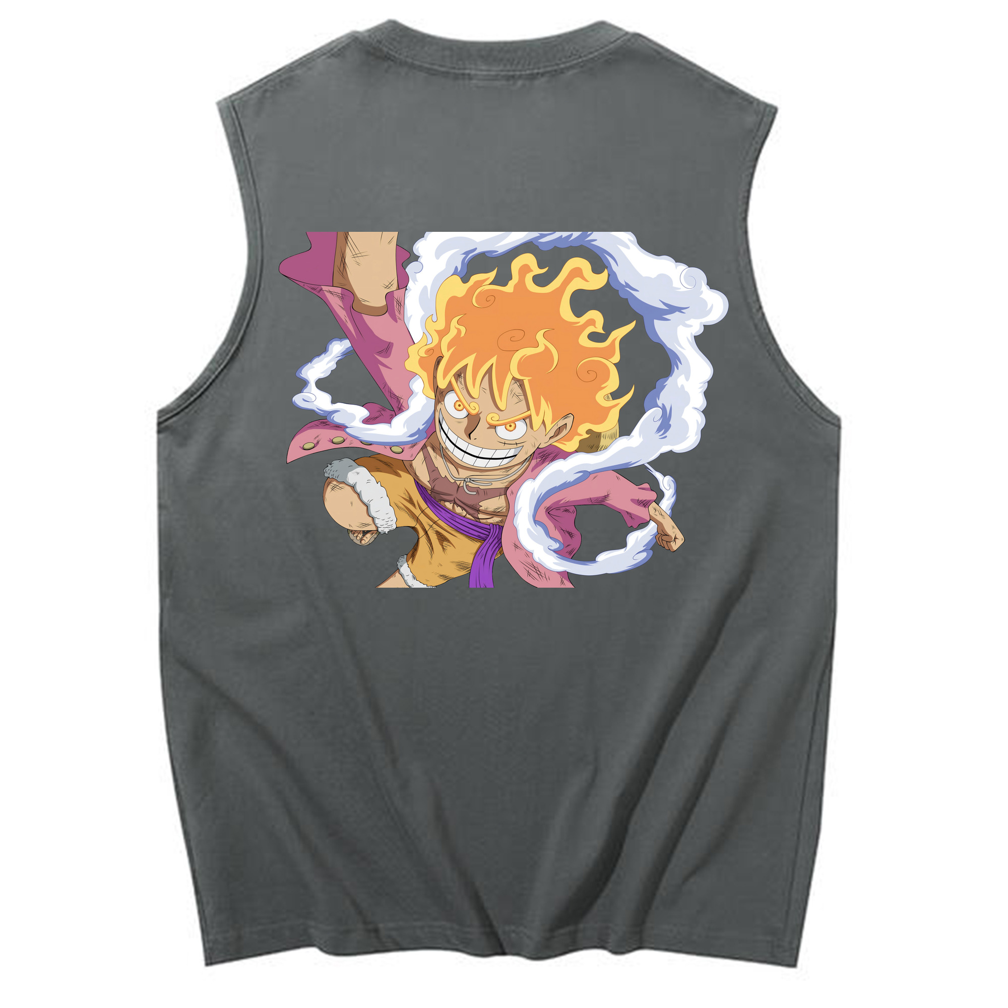 ワンピース モンキー・D・ルフィ ONE PIECE Monkey D. Luffy コットン100％タンクトップ（背面プリント）